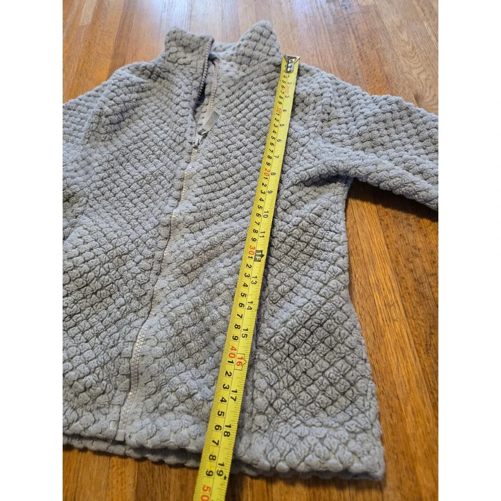 Swiss Alps Girl M (10/12) Gray Fleece Full Zip Mock Neck Slash Pocket Jacket‎